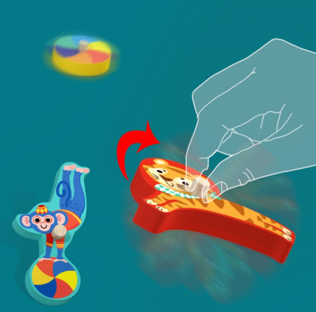 Cascada Acrobatilor Jucarie din lemn, Pista cu etaje, multicolor [5]