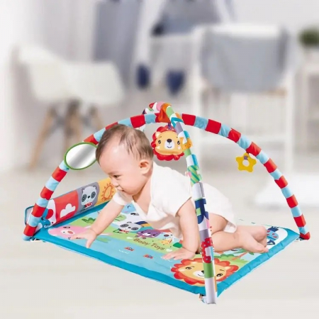 Centru de Activitati, Saltea si Tarc de joaca 2 in 1, 8 bile, multicolor [4]