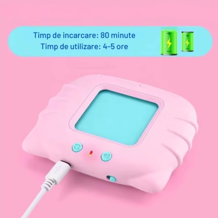 Cititor carduri in limba Romana si Engleza cu 448 cuvinte, 224 imagini, dezvoltare vocabular, roz [2]