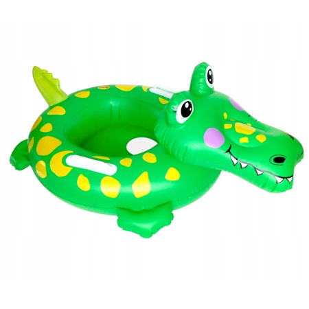 Colac Crocodil cu chilotel si manere pentru copii, 72x55 cm, verde [2]