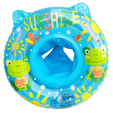 Colaci, piscine si accesorii inot - Colac cu chilotel si manere pentru bebelusi Broscuta, albastru
