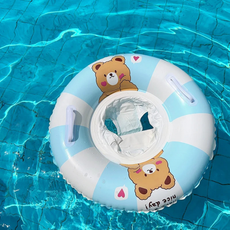 Colac cu chilotel si manere pentru bebelusi Ursulet, albastru [1]