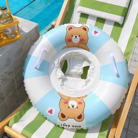 Colac cu chilotel si manere pentru bebelusi Ursulet, albastru [2]