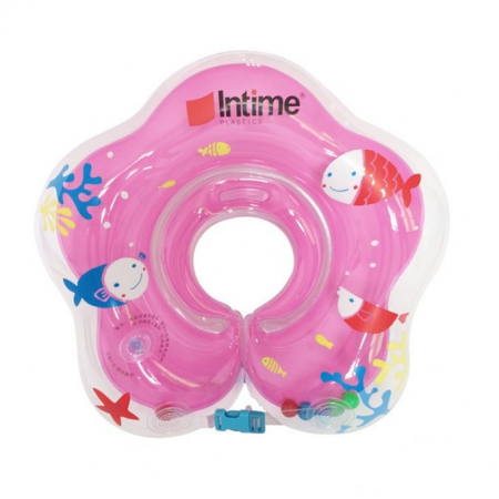 Colaci, piscine si accesorii inot - Colac de gat pentru bebelusi, 0-24 luni, roz