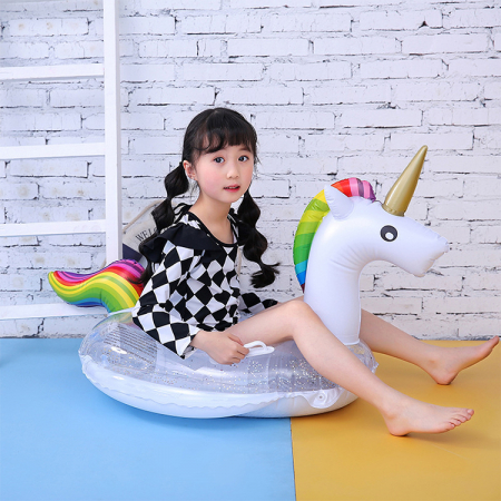 Colac de inot copii model Unicorn, 75 cm, multicolor [1]