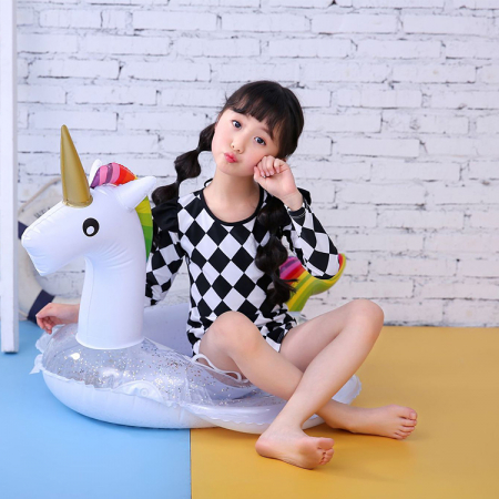 Colac de inot copii model Unicorn, 75 cm, multicolor [2]