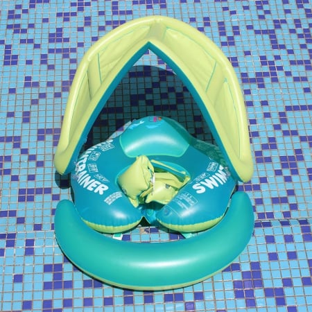 Colac gonflabil barcuta multifunctional Swimtrainer, parasolar detasabil si suport pentru copii [2]