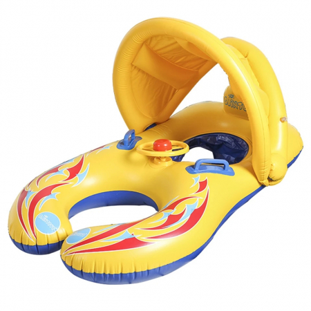 Colac gonflabil mama si copilul, parasolar detasabil si suport pentru copil [0]