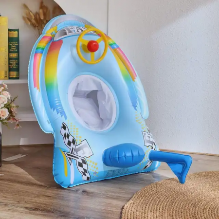 Colac gonflabil Skijet cu volan si suport pentru copii, multicolor [3]