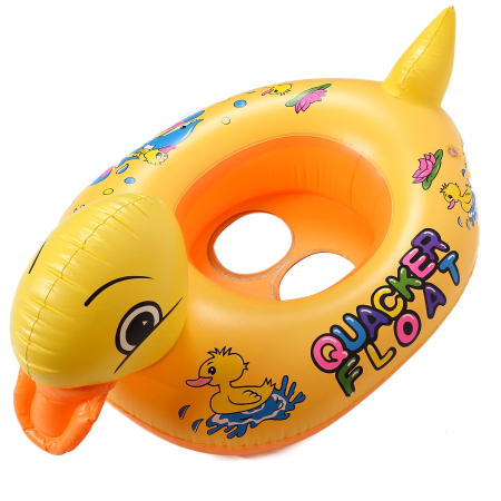 Colaci, piscine si accesorii inot - Colac Rata cu chilotel pentru copii, 70x55 cm, galben