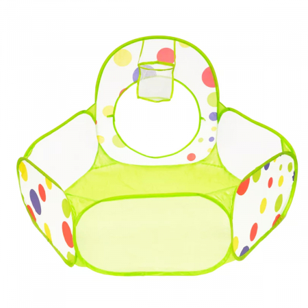 Cort de joaca 3 in 1 ideal pentru copii, format din cort, tunel intermediar si piscina, verde [4]