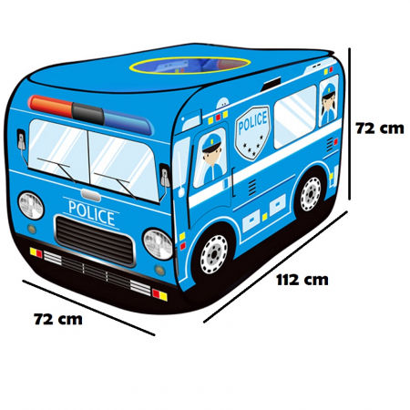Cort de joaca pentru copii Masina de Politie, albastru [3]