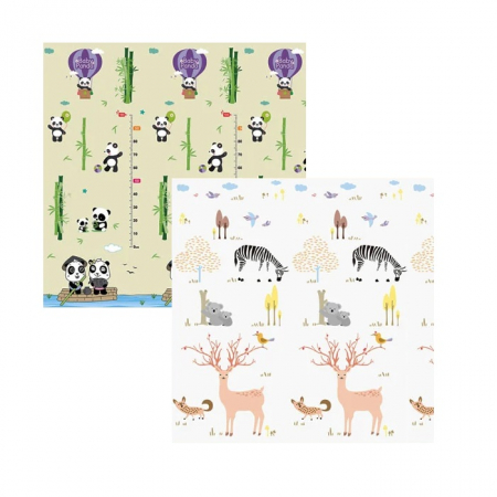 Covoras de joaca termic 180x200 cm pliabil cu doua fete Animale Salbatice [0]