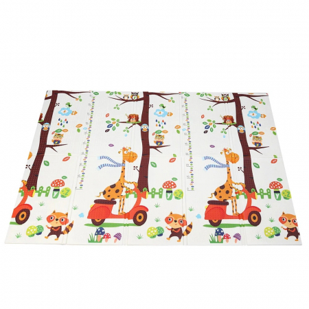 Covoras de joaca termic 180x200 cm pliabil cu doua fete Oras si Vulpe [5]