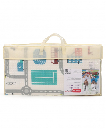 Covoras de joaca termic 180x200 cm pliabil cu doua fete Padure si Oras [4]