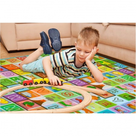 Covoras de joaca termoizolant cu doua fete 180 x 200 cm x 0.8, multicolor [4]