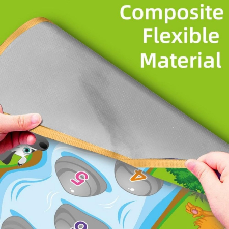 Covoras muzical interactiv cu Animale, 27 sunete si cantece, 80x50 cm, multicolor [3]