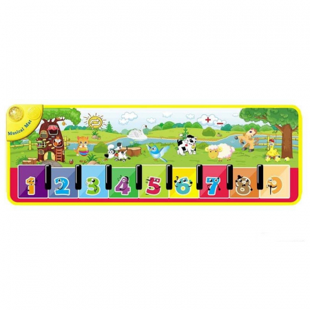 Covoras muzical interactiv cu Numere, 110 x 36 cm, multicolor [0]