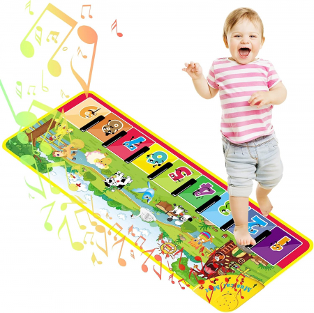 Covoras muzical interactiv cu Numere, 110 x 36 cm, multicolor [3]