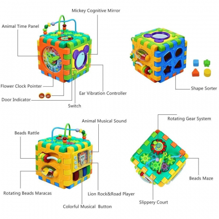 Cub interactiv muzical Play & Learn Activity, multicolor [7]