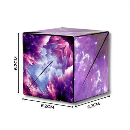 Cub Magnetic Magic Transformabil, indemanare, creativitate, imaginatie, 72 forme, violet [3]