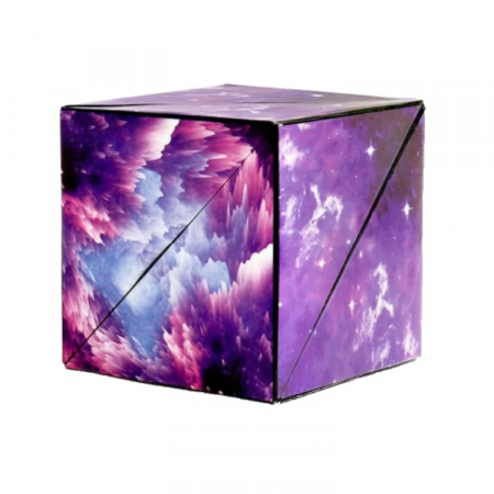 Cub Magnetic Magic Transformabil, indemanare, creativitate, imaginatie, 72 forme, violet [0]