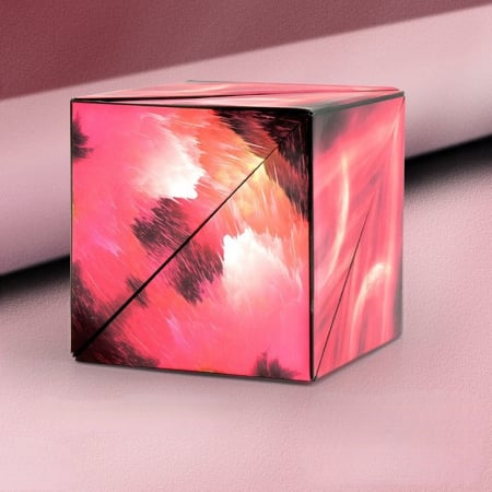 Cub Magnetic Magic Transformabil, indemanare, creativitate, imaginatie, 72 forme, rosu [1]