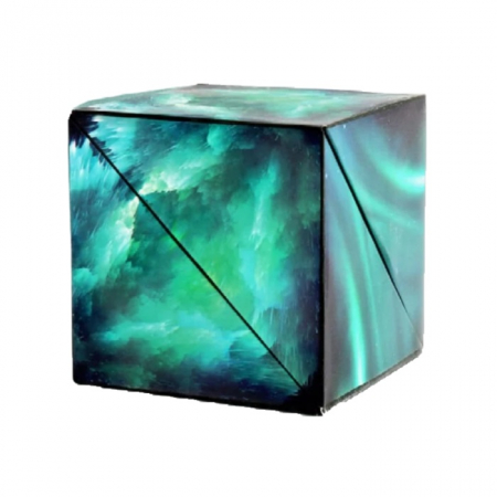 Cub Magnetic Magic Transformabil, indemanare, creativitate, imaginatie, 72 forme, verde [0]