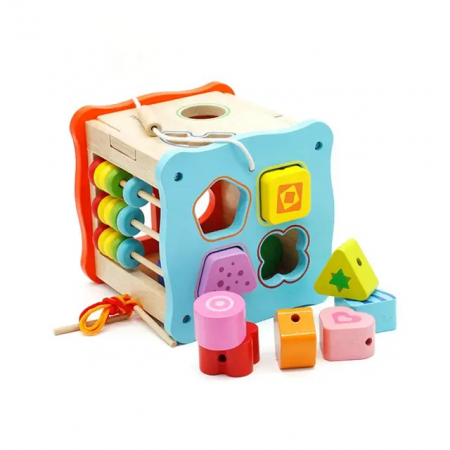 Cub Montessori cu activitati de Sortare si Snuruit Neowows, multicolor [2]
