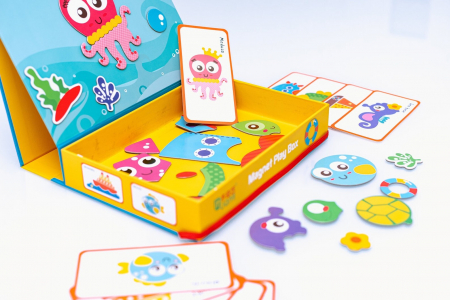 Cutie cu puzzle Magnetic Play Box Animale Marine, 72 piese, multicolor [2]