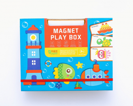 Cutie cu puzzle Magnetic Play Box Animale Marine, 72 piese, multicolor [3]