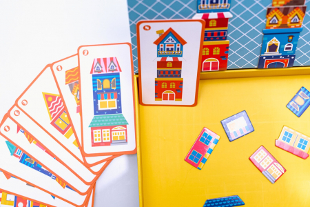 Cutie cu puzzle Magnetic Play Box Constructii, 74 piese, multicolor [2]