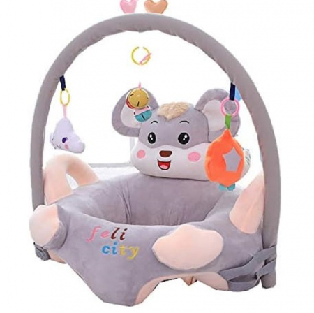 Fotoliu Din Plus Pentru Bebelusi Cu Activitati Soricel, gri [1]