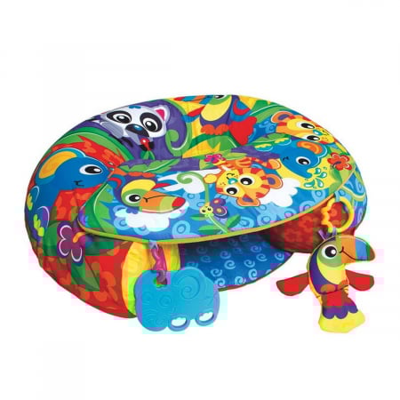 Fotolii din plus - Fotoliu si Scaunel 2 in 1, Sit up and Play Nest, multicolor
