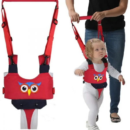 Ham bebe cu suport tip chilot detasabil, premergator, asistare mers, bumbac, rosu [1]