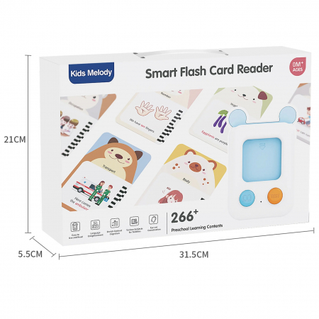 Jucarie educativa cititor carduri Smart Flash Card Reader, 144 carduri, multicolor [3]