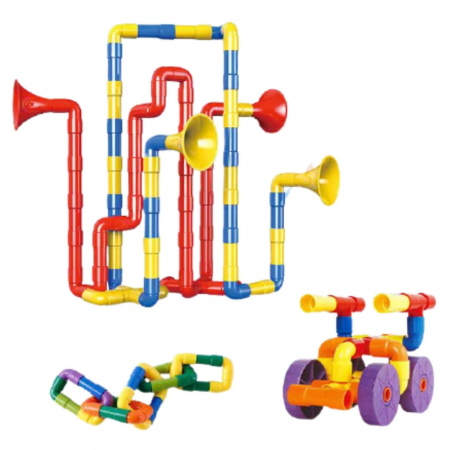 Joc constructie tuburi Onshine Tube Pipes, 108 piese, multicolor [0]