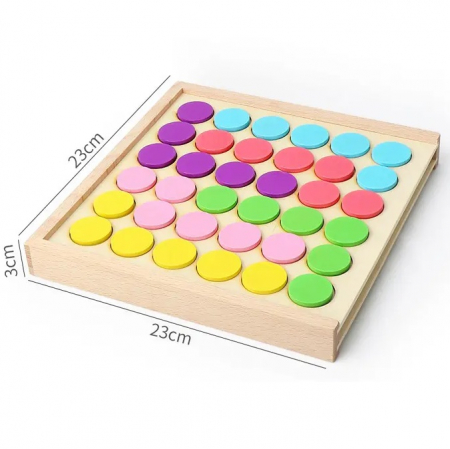 Joc creativ mozaic Clasificarea Culorilor, 20 cartonase, 36 jetoane, multicolor [9]