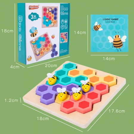 Joc de inteligenta cu 40 de provocari Fagurele de albine, multicolor [5]