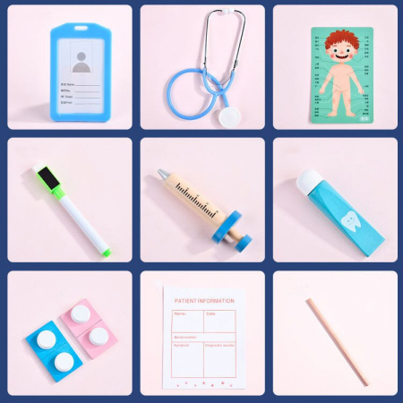 Joc de rol din lemn Doctor Stomatolog, 30 piese, multicolor [9]