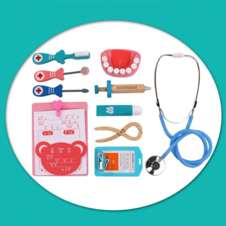 Joc de rol din lemn, Micul stomatolog, 23 piese, multicolor [5]