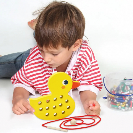 Joc de snuruit din lemn Ratusca, multicolor [2]