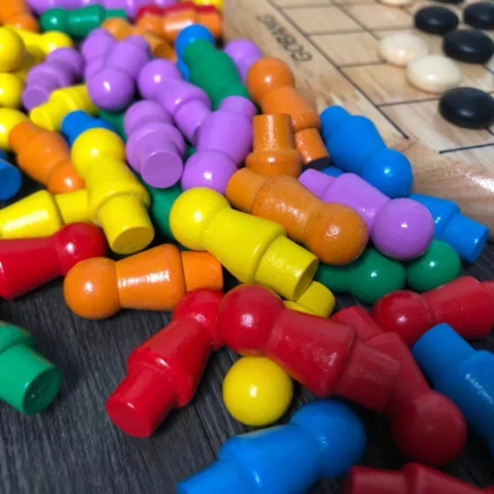 Joc de societate 2 in 1 Dame Chinezesti si Gobang, multicolor [3]