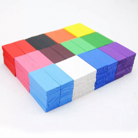Joc din lemn, Domino cu piese colorate, 1000 piese [1]