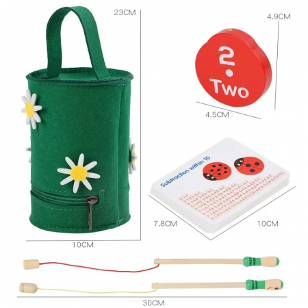 Joc educativ Buburuza 2 in 1, Invatam numere si pescuim, multicolor [9]