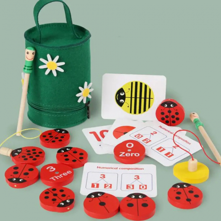 Joc educativ Buburuza 2 in 1, Invatam numere si pescuim, multicolor [5]