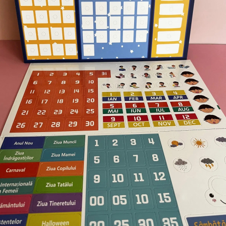 Joc educativ Calendar in limba Romana cu activitati zilnice, multicolor [5]