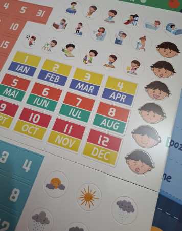 Joc educativ Calendar in limba Romana cu activitati zilnice, multicolor [4]