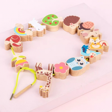Joc educativ Copacul cu animalute 2 in 1, snuruit si echilibru, multicolor [3]
