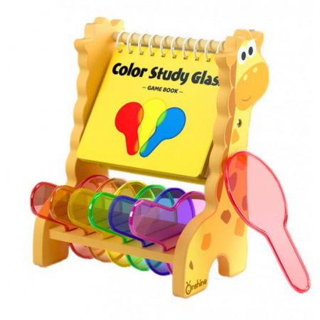 Jucarii Montessori din lemn - Joc Educativ Descopera Culorile, multicolor